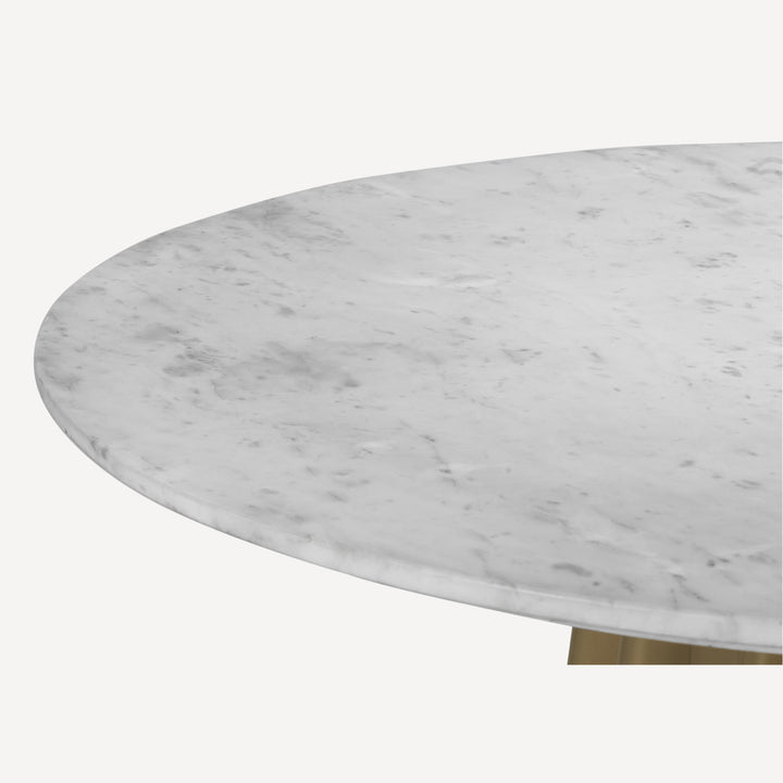 Coastal Elegance Marble Dining Table