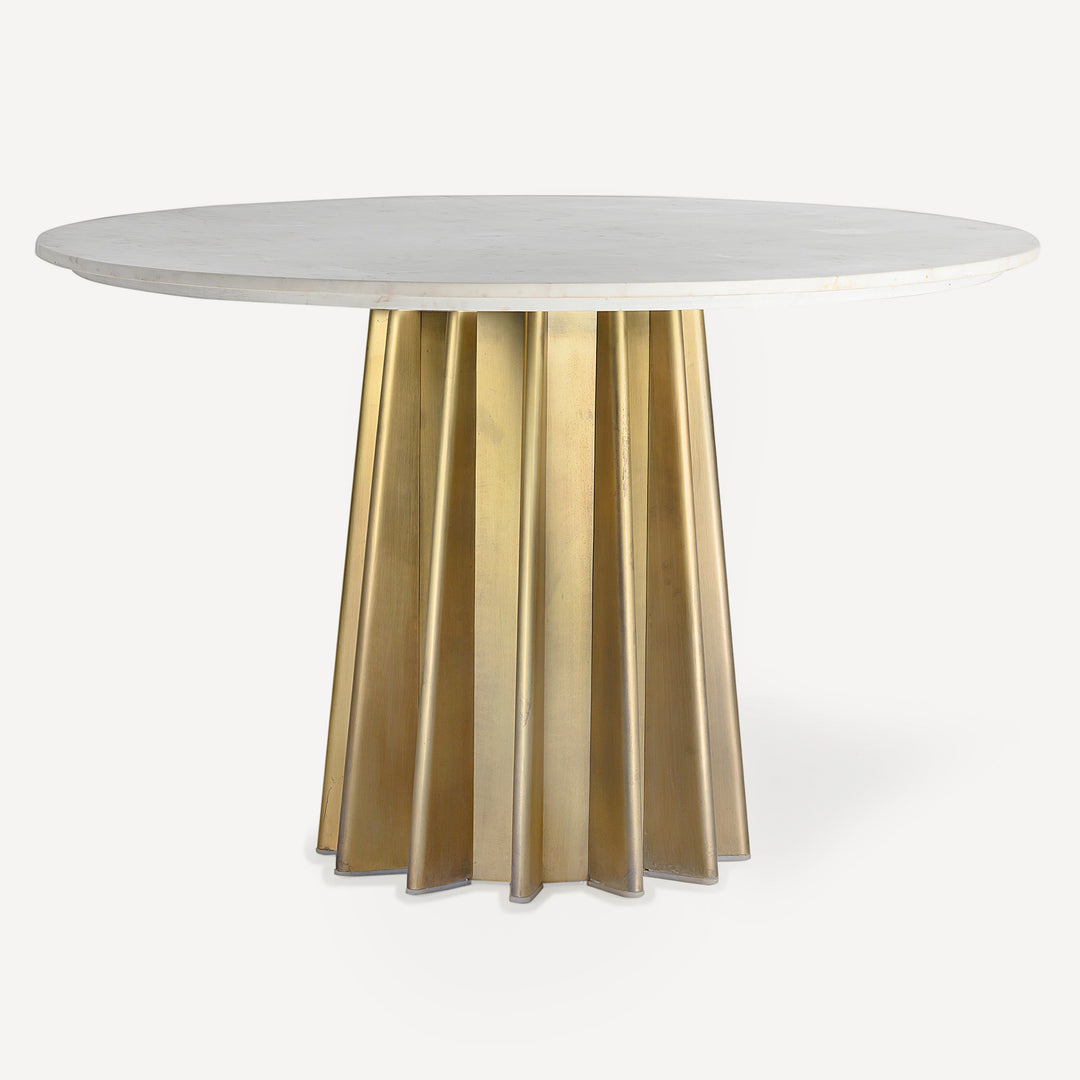 Coastal Elegance Marble Dining Table