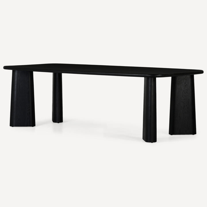 Nature's Embrace Sculpted Oak Dining Table - Carbon Mood