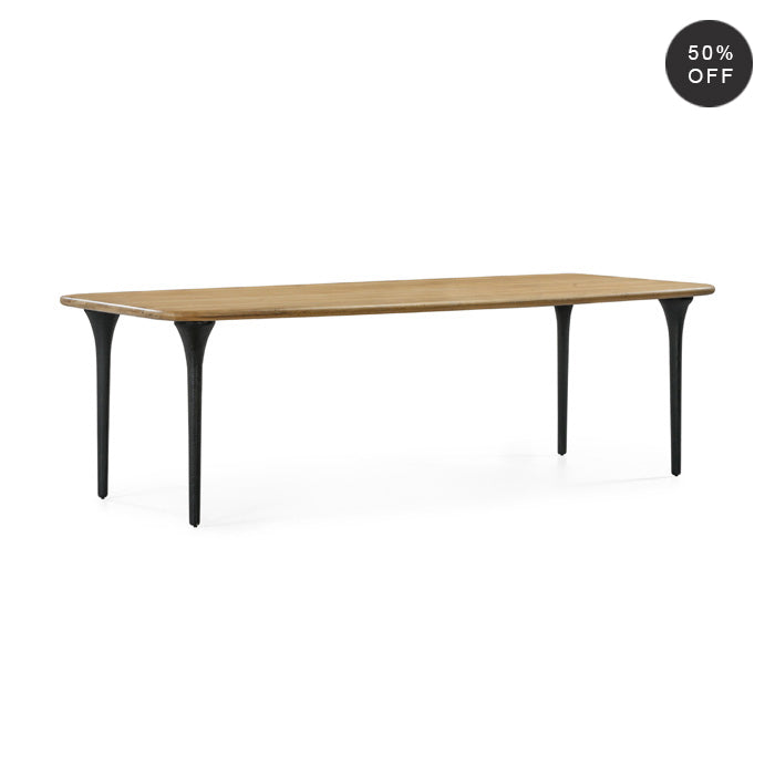 Industrial Chic Solid White Oak Dining Table