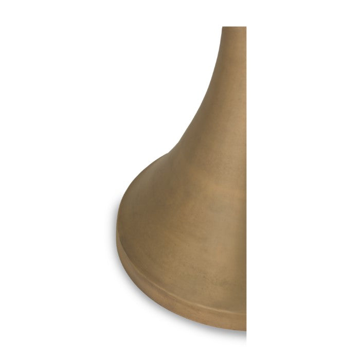 Retro Hourglass Marble Table - Brass