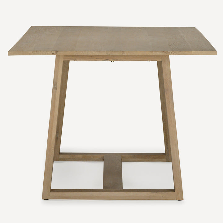 Modern Angular Oak Gathering Table - Natural