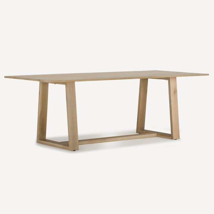 Modern Angular Oak Gathering Table - Natural