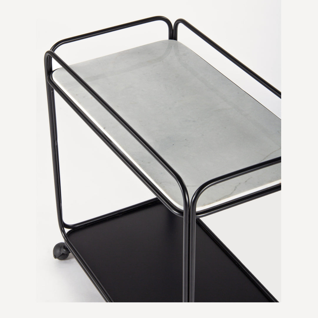 Sleek Orbital Serving Station - Black