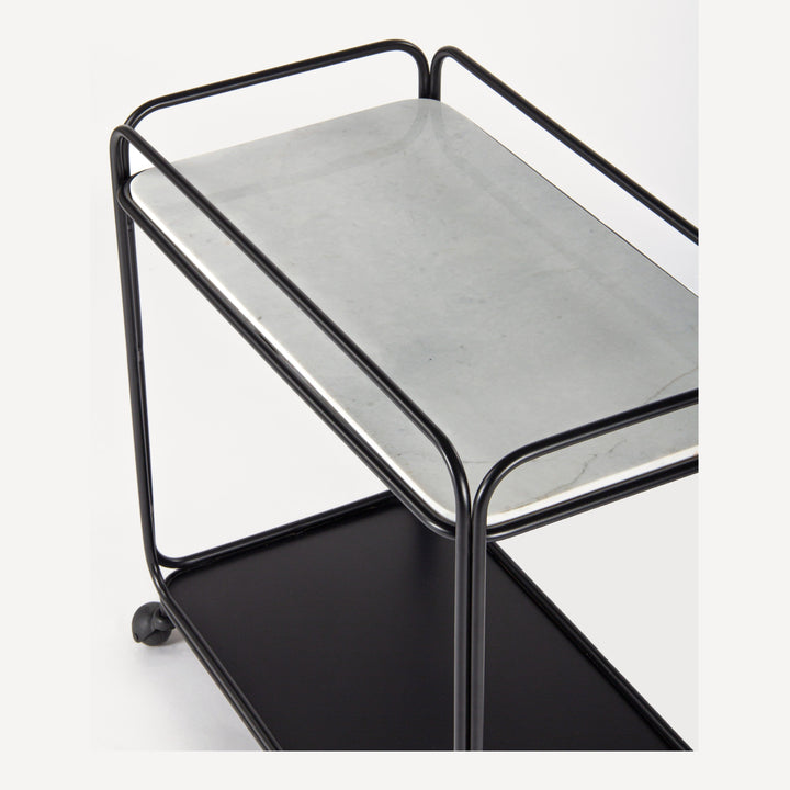 Sleek Orbital Serving Station - Black