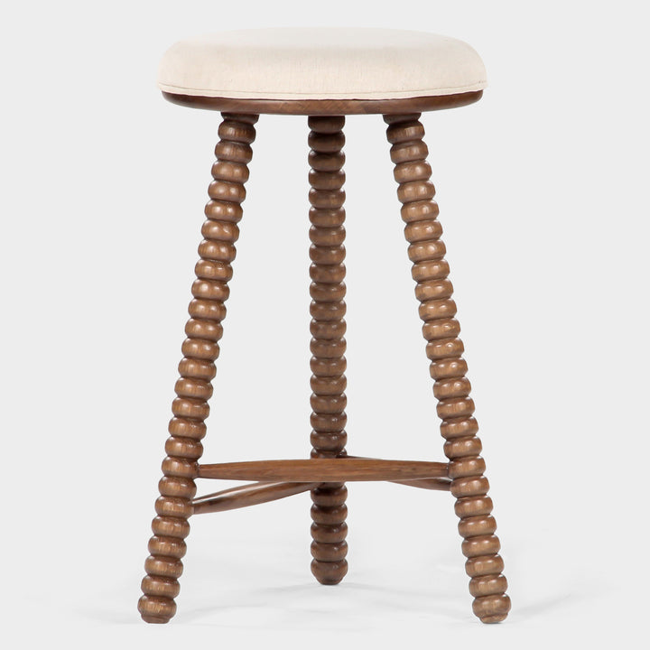 Modern Rustic Oak Swivel Bar Stool
