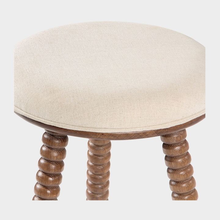 Modern Rustic Oak Swivel Bar Stool