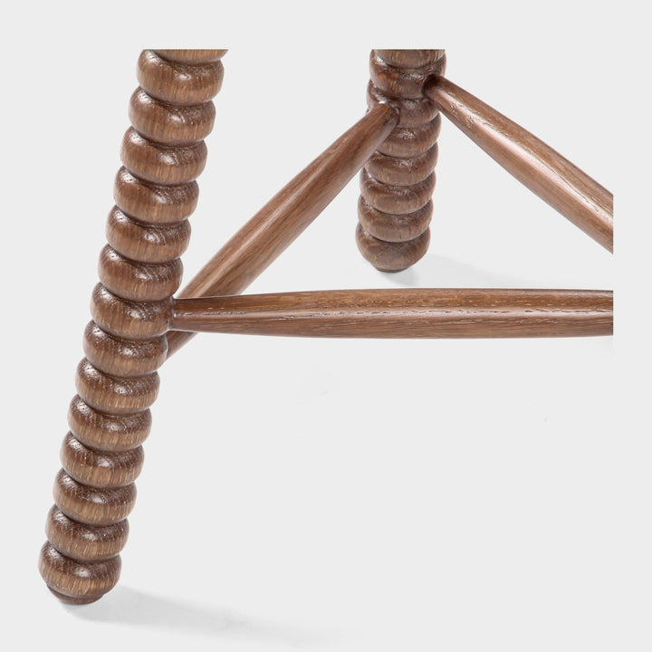 Modern Rustic Oak Swivel Bar Stool