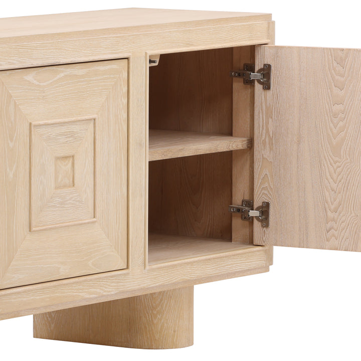 Natural Radiance Sideboard with Integrated Lighting