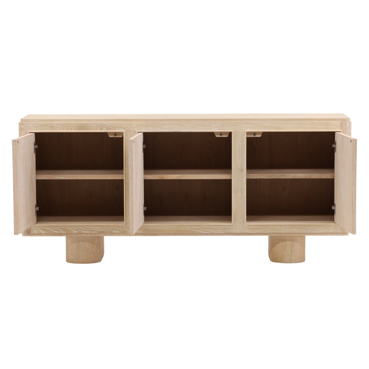 Natural Radiance Sideboard with Integrated Lighting