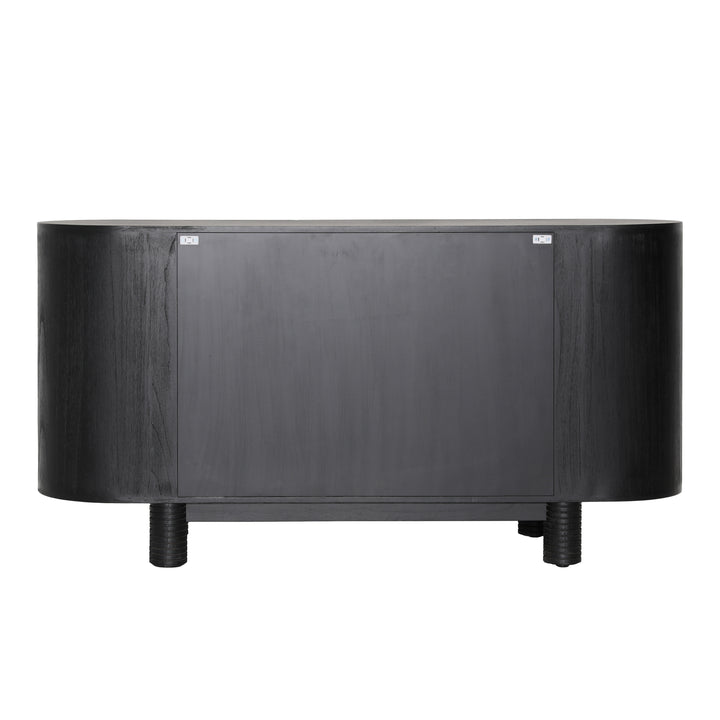Sleek Midnight Sliding Sideboard