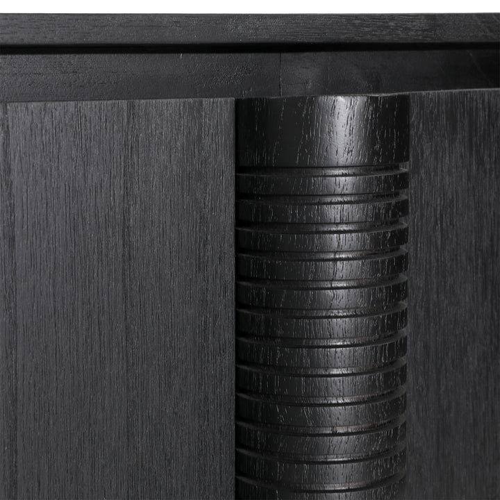 Sleek Midnight Sliding Sideboard