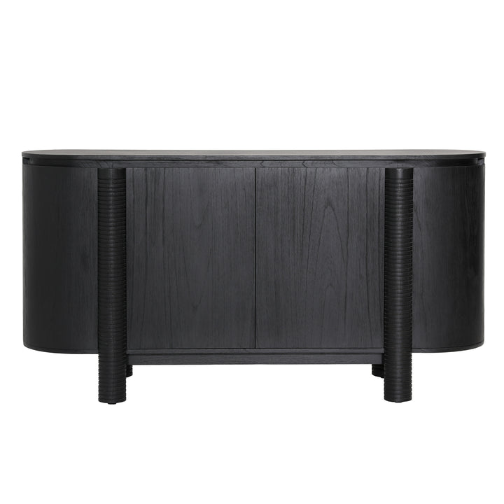 Sleek Midnight Sliding Sideboard