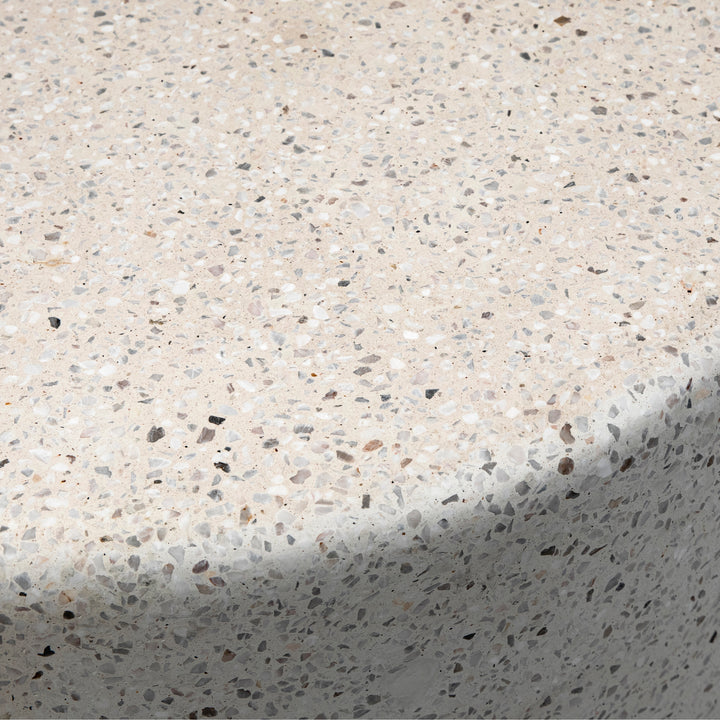 EcoCharm Terrain Café Table - Handcrafted, Naturally Variable Terrazzo Finish