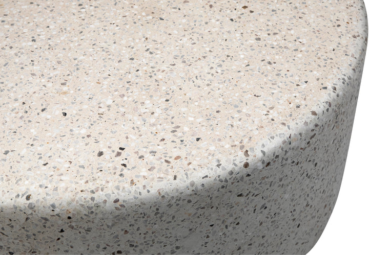 EcoCharm Terrain Café Table - Handcrafted, Naturally Variable Terrazzo Finish