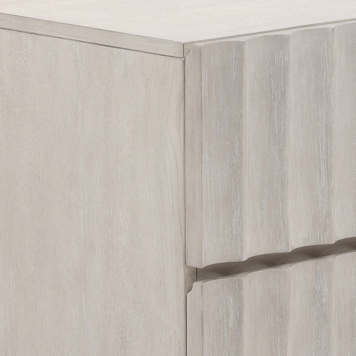 Lunar Lantern: Sleek Light Grey Nightstand
