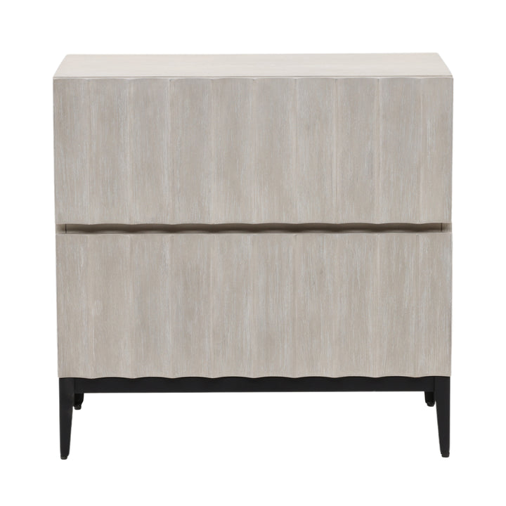 Lunar Lantern: Sleek Light Grey Nightstand