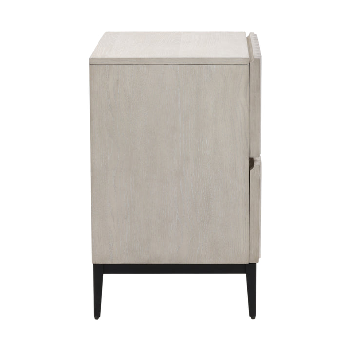 Lunar Lantern: Sleek Light Grey Nightstand