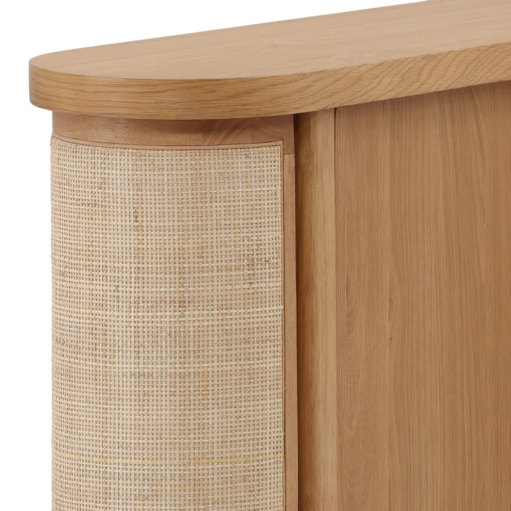 Elegant Coastal Accent Shelf in Natural Finish