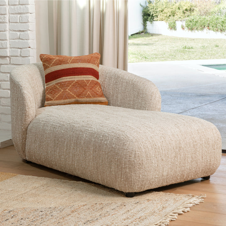 Sofi's Sun-Kissed Retreat Beige Chaise Lounge