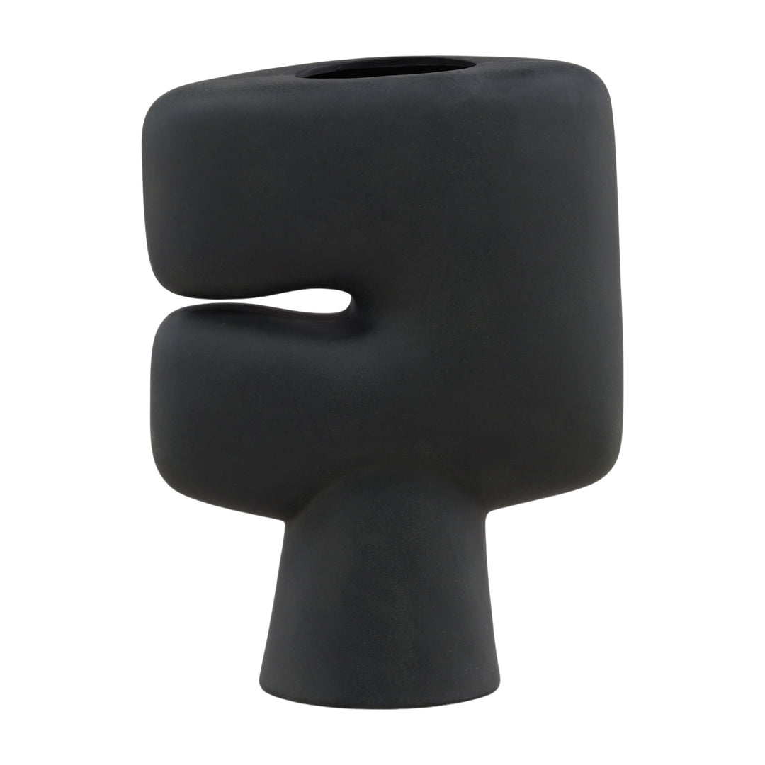 Ebony Elegance Oblong Vessel