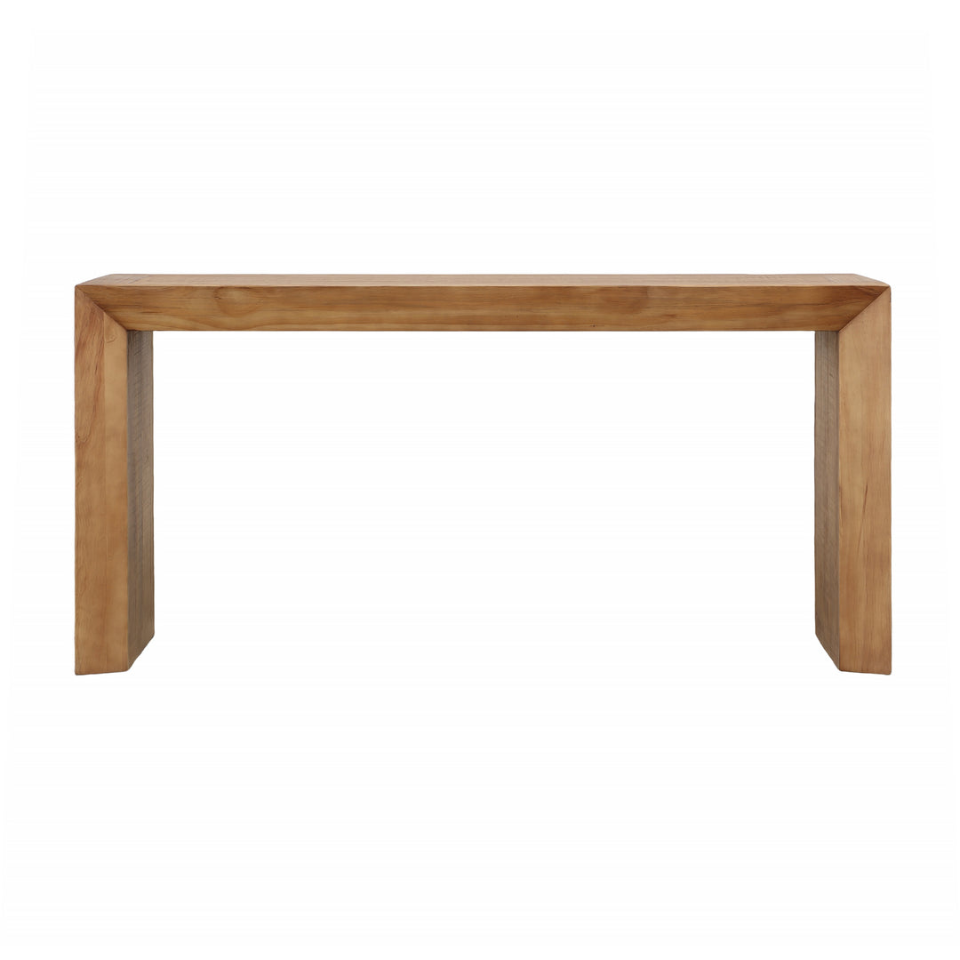 Modern Espresso Wood-Topped Console Station