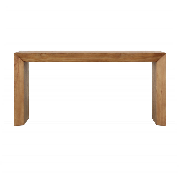 Modern Espresso Wood-Topped Console Station