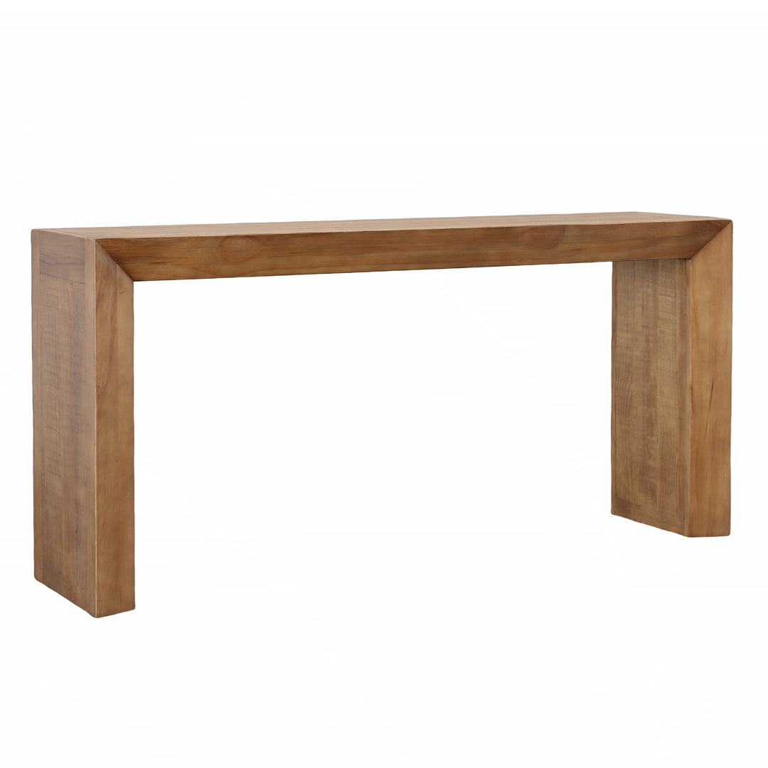 Modern Espresso Wood-Topped Console Station