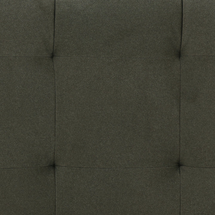 EcoCharm Modern Olive Cushion Lounger with Solid Wood Base