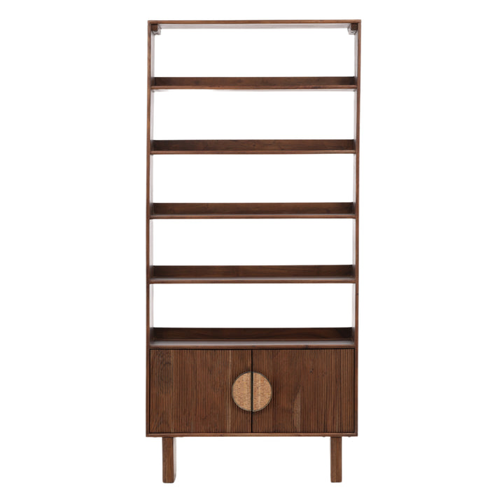 Walnut Wondershelf: Versatile Wooden Bookcase