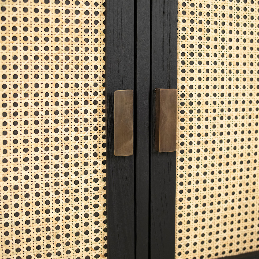 Sleek Urban Storage Solution - Compact Black Sideboard