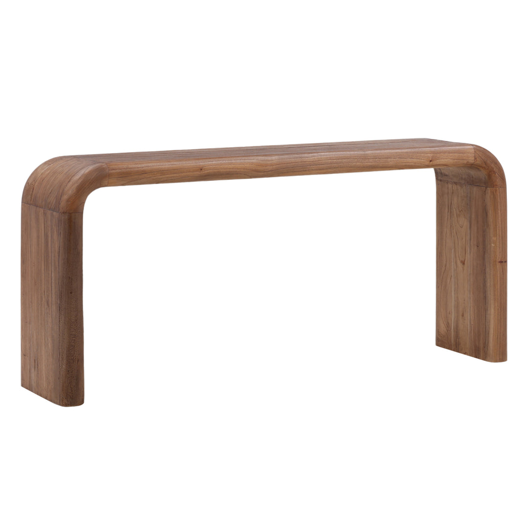 Elegant Espresso-Stained Solid Wood Console Table