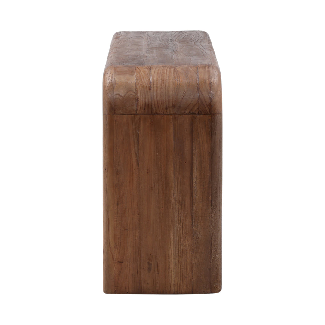 Elegant Espresso-Stained Solid Wood Console Table