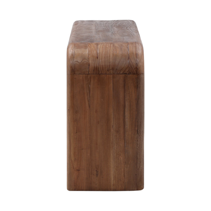 Elegant Espresso-Stained Solid Wood Console Table