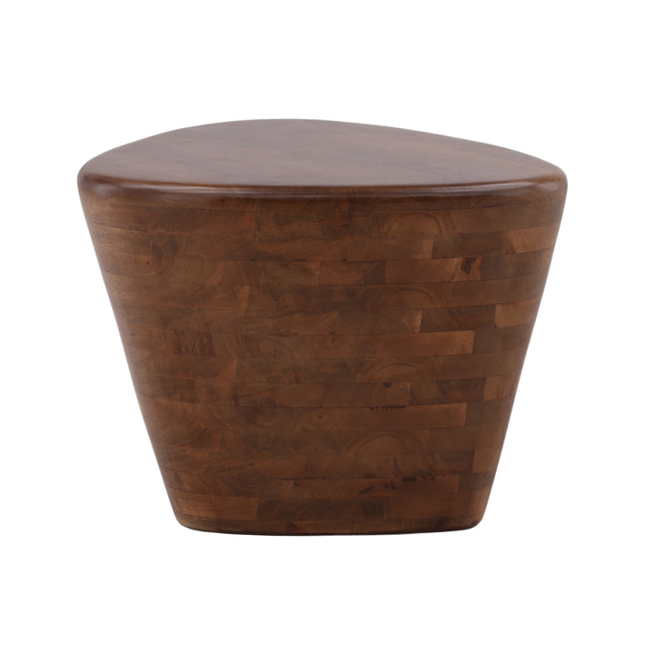 Vintage Charm Brown Solid Wood End Table