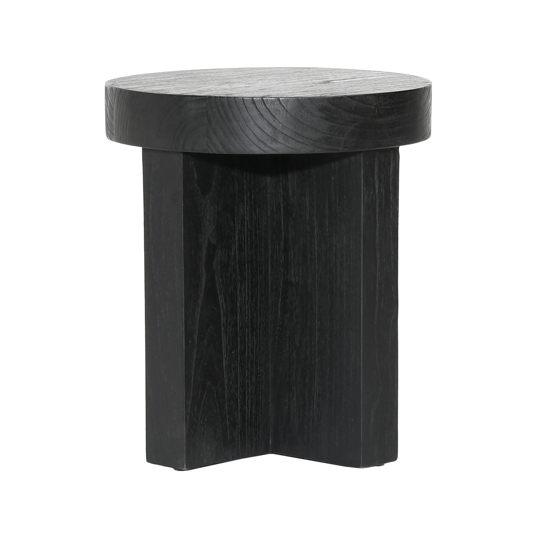 Elegant Mid-Century Modern Side Table in Matt Black