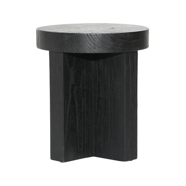 Elegant Mid-Century Modern Side Table in Matt Black