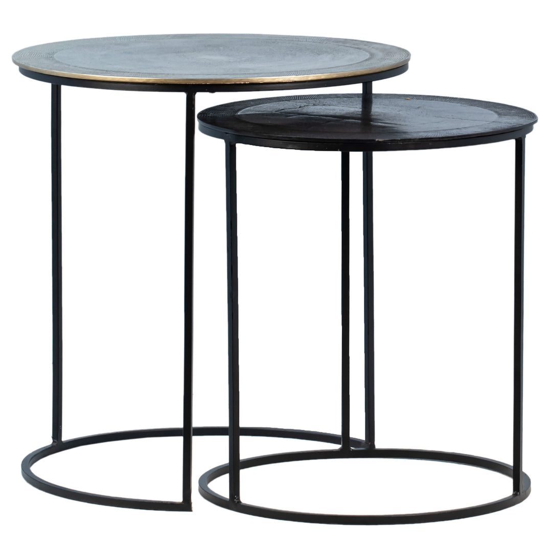 Dual Harmony Nestable Wood Tables Duo
