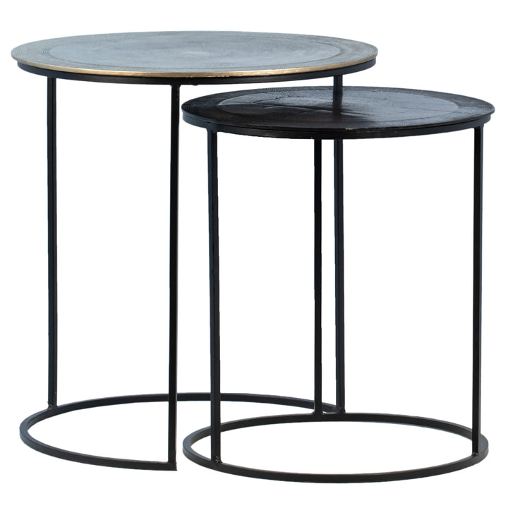 Dual Harmony Nestable Wood Tables Duo
