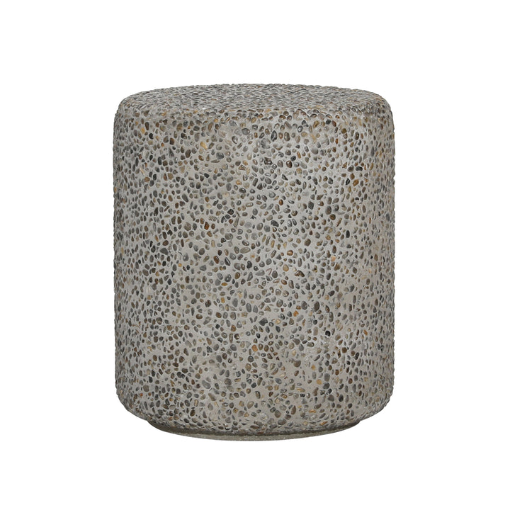 Modern Essence Concrete End Table - Charcoal Gray
