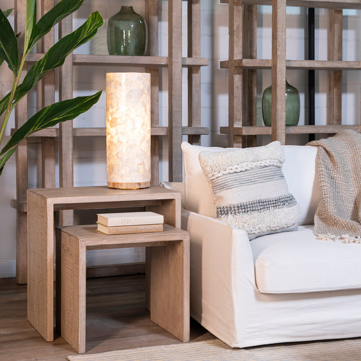 Uniquely Crafted Pair of Artisan Nesting Tables