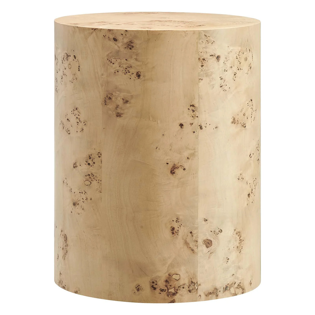 Burlin Round Side Table Natural Burl