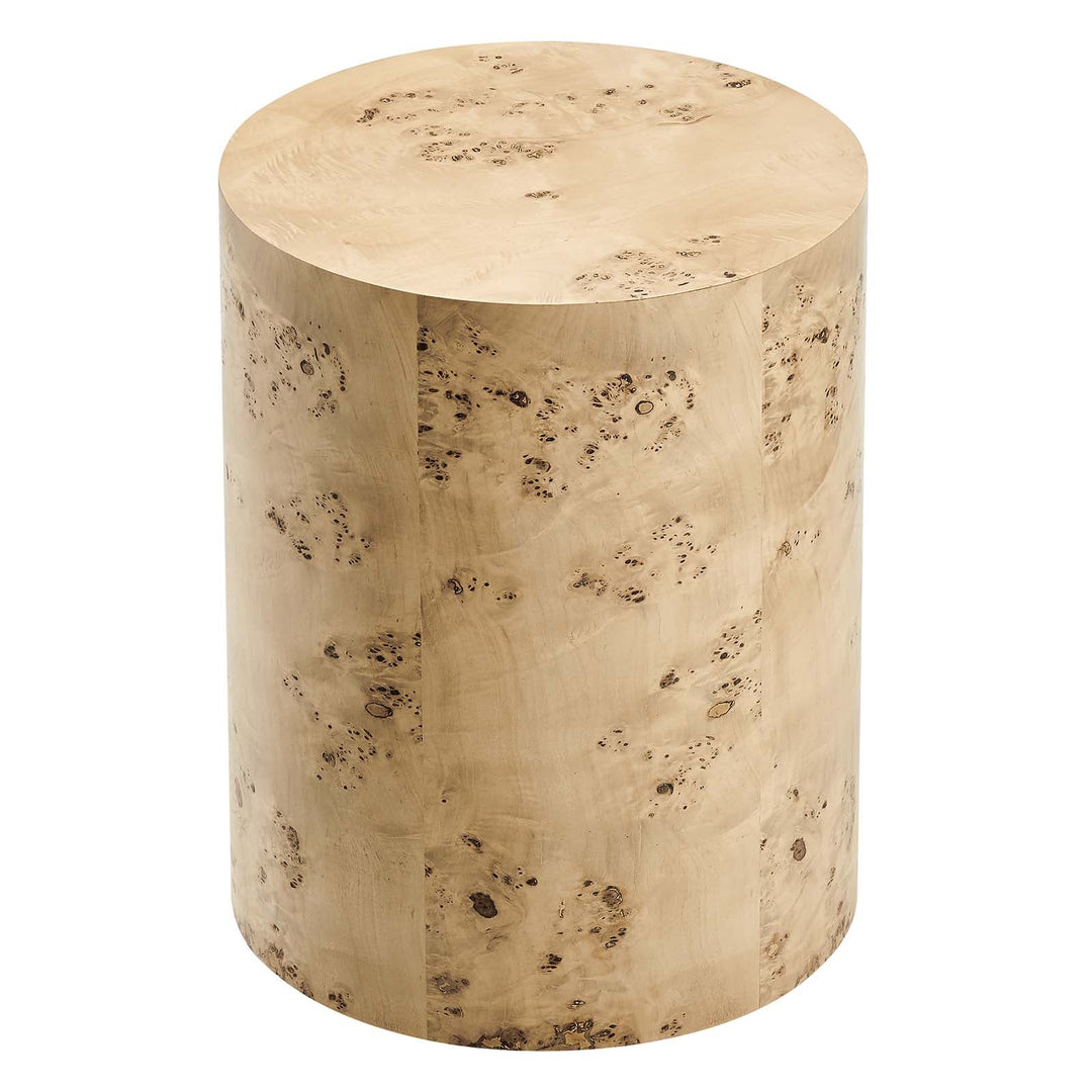 Burlin Round Side Table Natural Burl