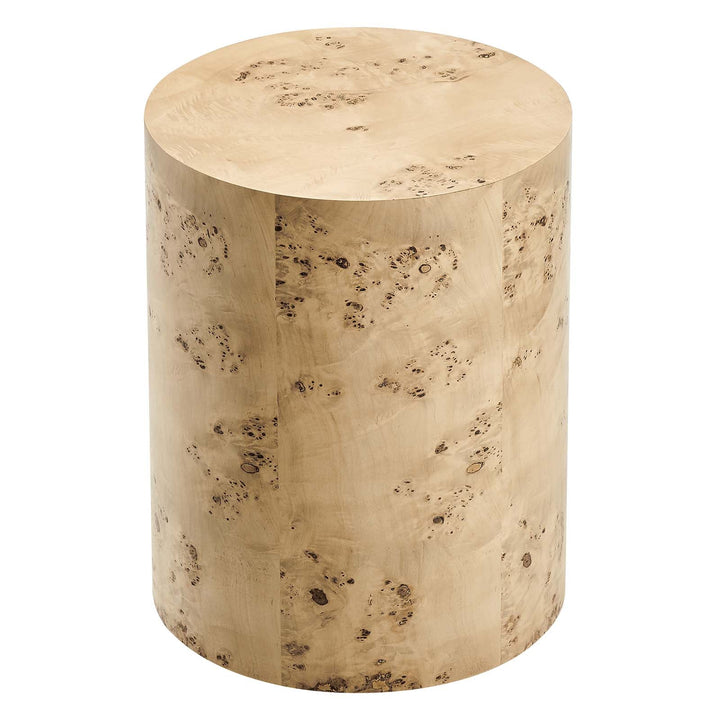 Burlin Round Side Table Natural Burl