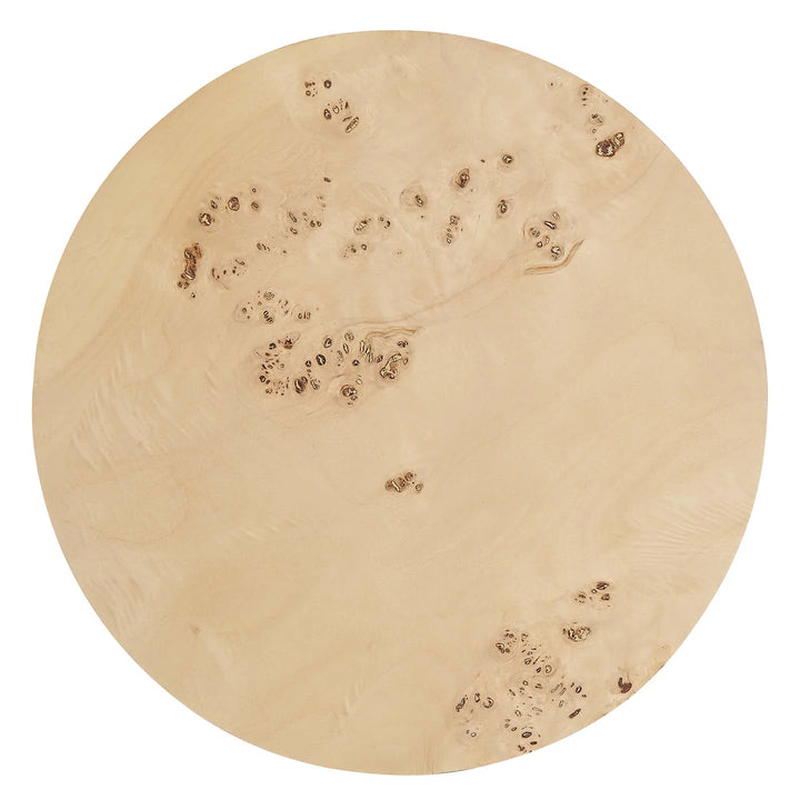 Burlin Round Side Table Natural Burl