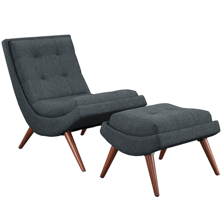 Prome Lounge Chair and Ottoman Set