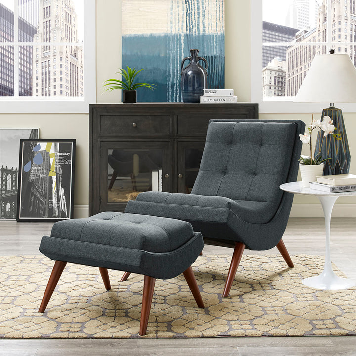 Prome Lounge Chair and Ottoman Set