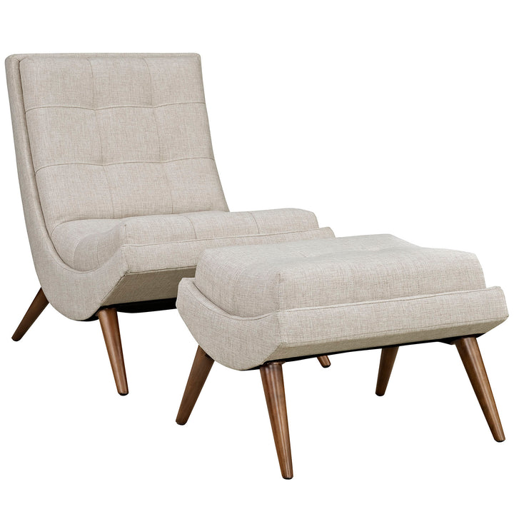 Prome Lounge Chair and Ottoman Set