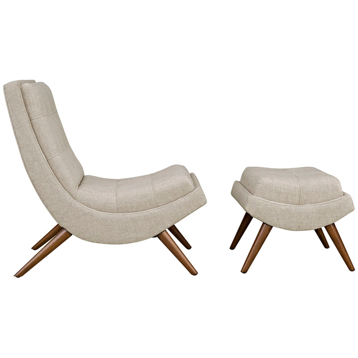Prome Lounge Chair and Ottoman Set