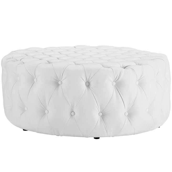 Adele Upholstered Vinyl Ottoman